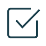 Icon: Checkbox (dunkelblau)