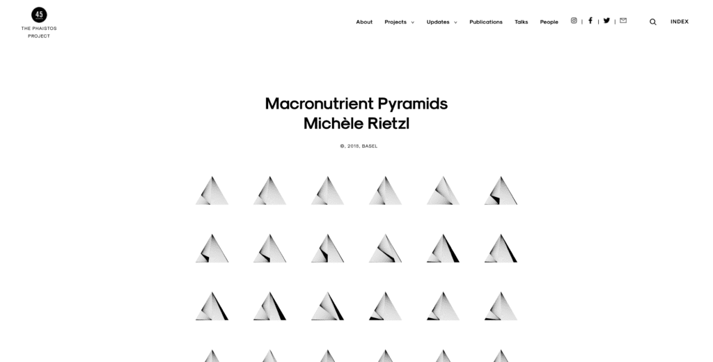 Macronutrient Pyramids by Michèle Rietzl, 2018, Basel Macronutrient Pyramids by Michèle Rietzl, 2018, Basel